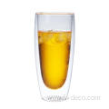 Heat-resistant double wall tumbler glass cup